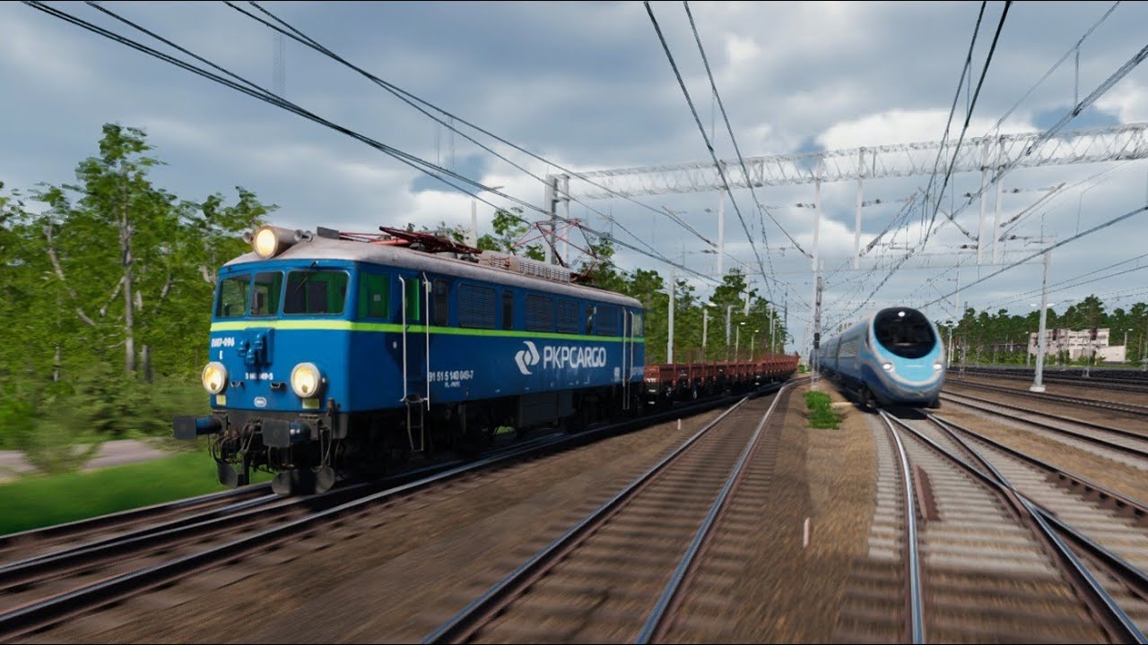 ISDR Dąbrowa G&oacute;rnicza + EU07 z wagonami Rs | SimRail Playtest