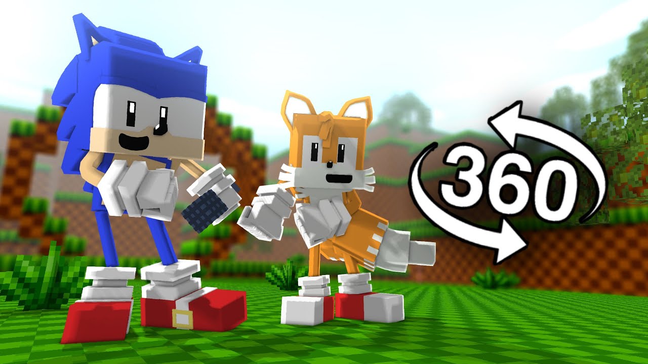 [Sonic & Tails Dancing] Friday Night Funkin 360&deg; VR Minecraft Animation