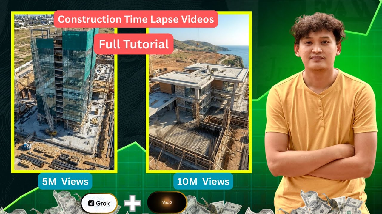 Create Viral Construction Timelapse with AI | Easy Step-by-Step Tutorial