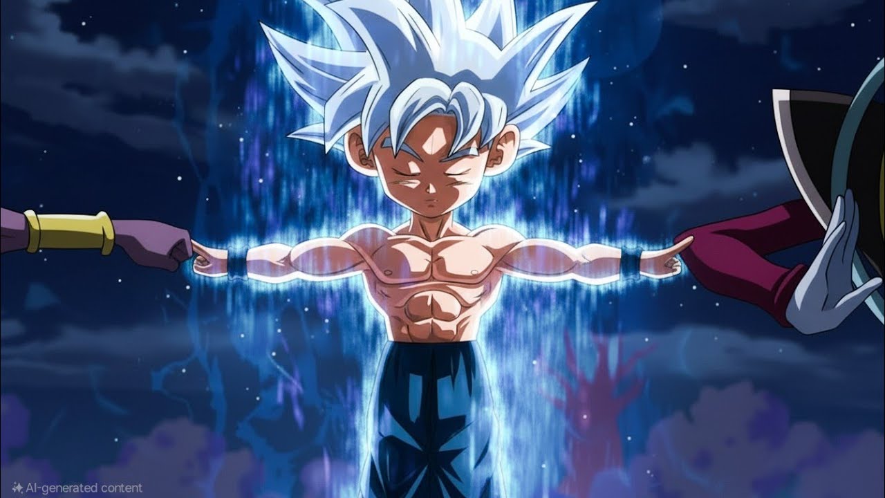 #3Goten con Ultra Instinto supera rápidamente a Goku y derrota incluso a Whis con facilidad.