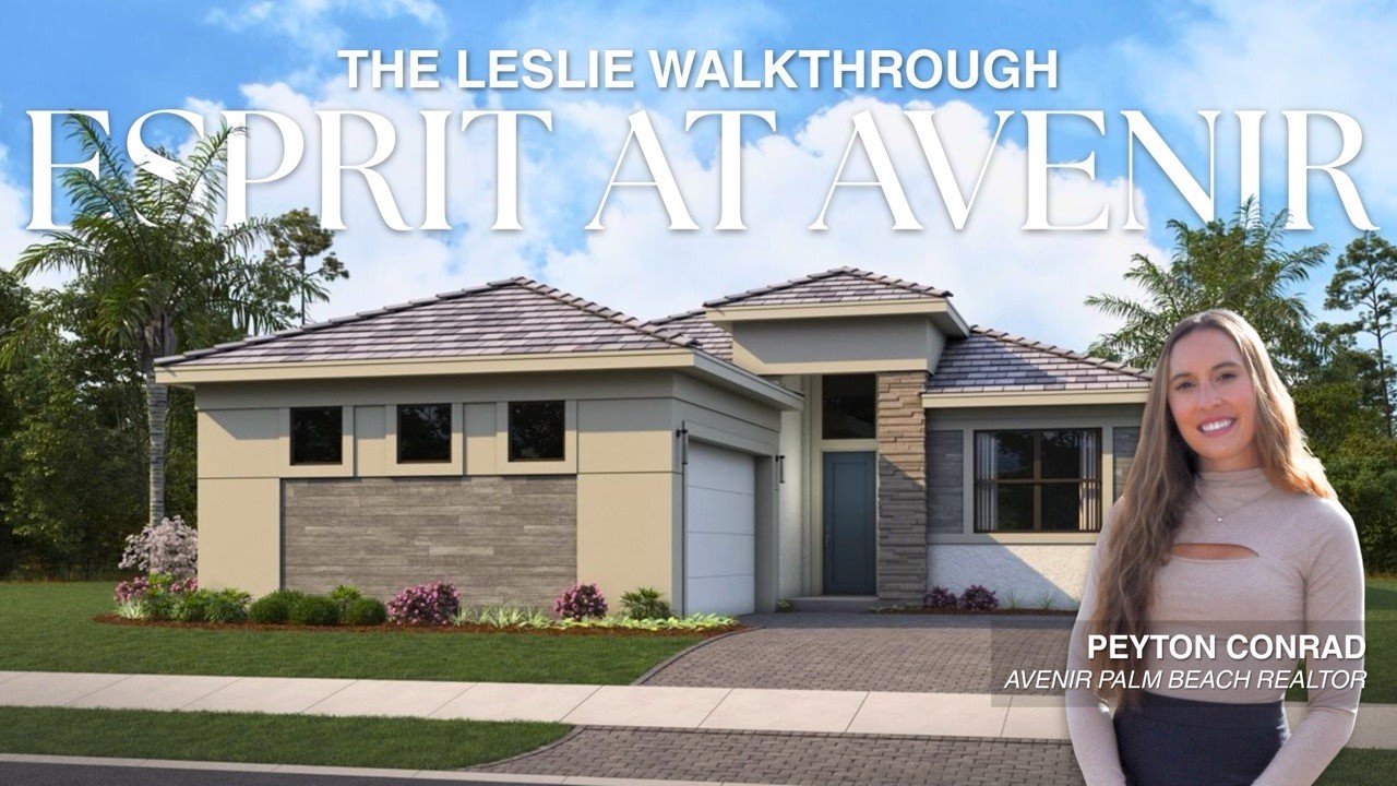 Leslie Floor Plan Tour | Esprit at Avenir by Kolter Homes | Palm Beach Gardens, Florida