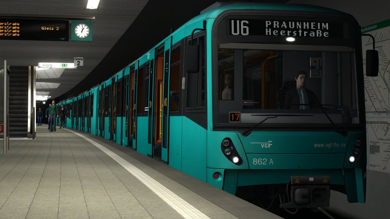 Train Simulator 2019: Frankfurt U-Bahn - U5-50 - U6 Ostbahnhof to Heerstrasse