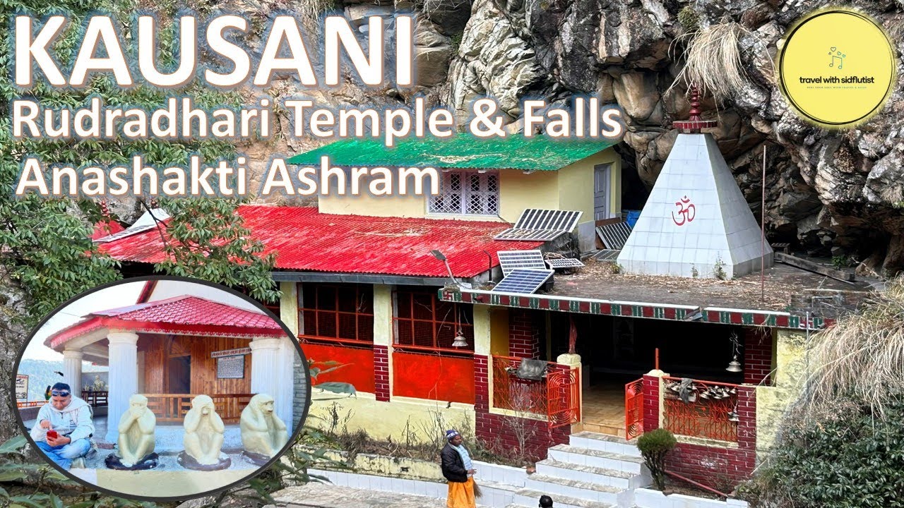 Kausani Travel Vlog | Anashakti Ashram, Rudradhari Temple & Waterfalls, Shawl Factory | Flute Music