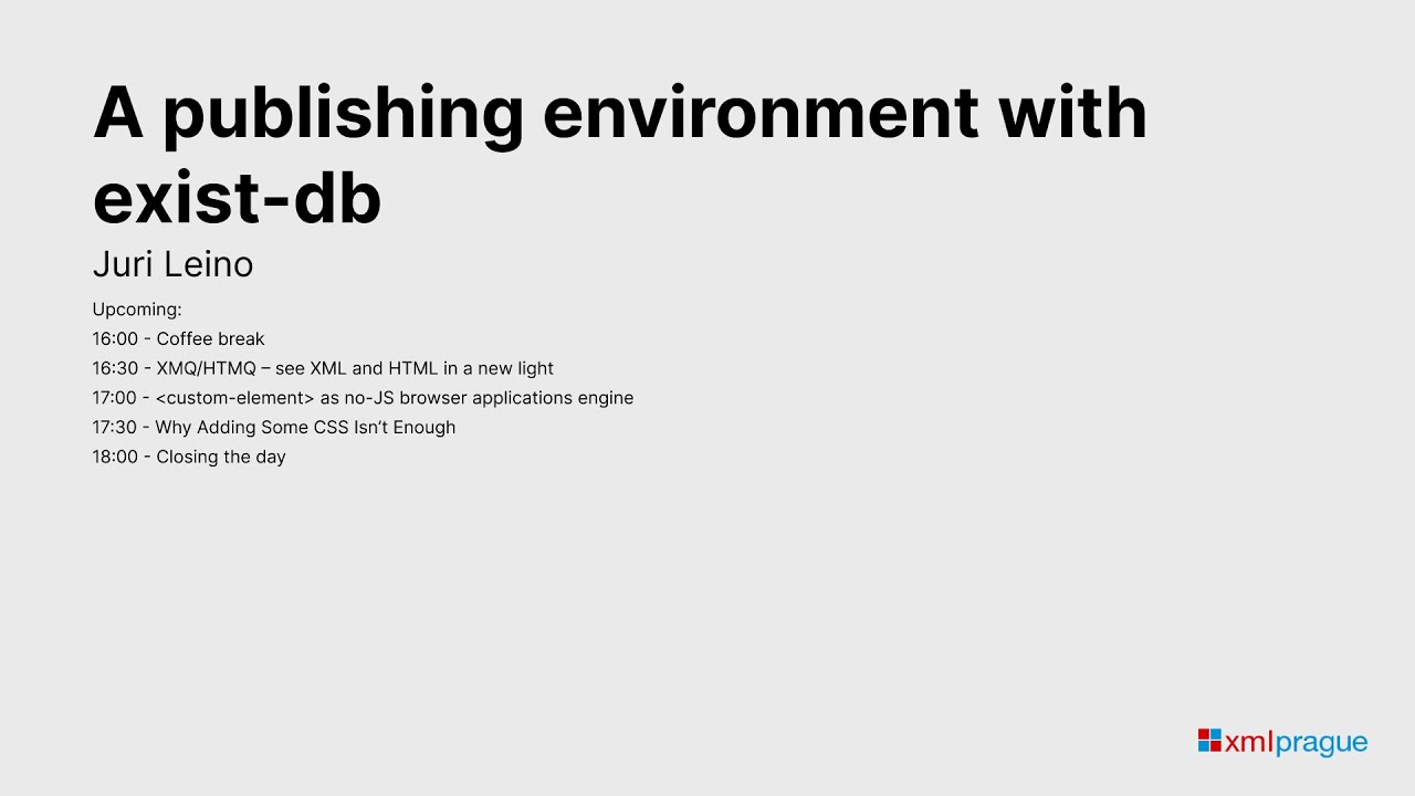 9. A publishing environment with exist-db - Juri Leino