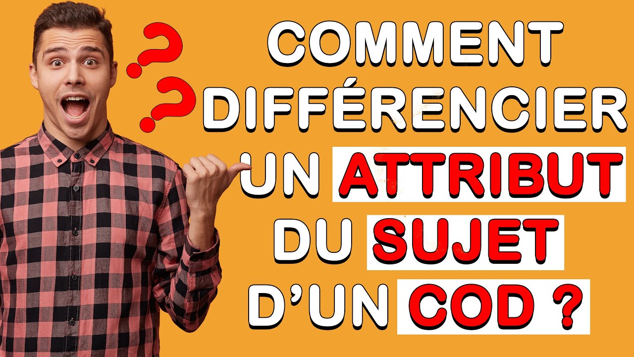 Comment différencier un attribut du sujet d'un COD ? - (Règles-exemples-confusions)