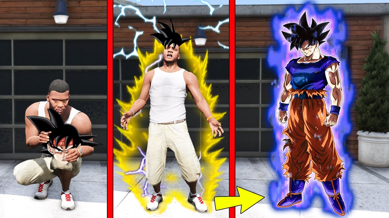 Franklin Wear Goku Mask To Become Goku in GTA 5