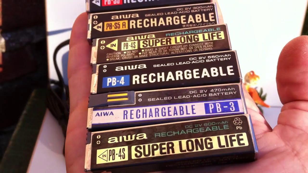 Aiwa Walkman Gumstick Rechargeable Battery Sealed Lead-Acid Super Long Life and What charger we use?