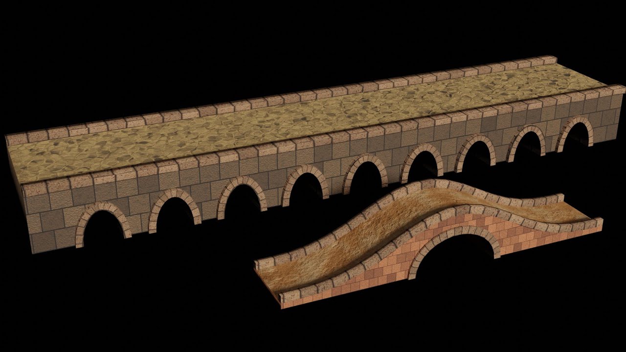 Procecural Arched Stone Bridge in Blender 3.4 Part 1