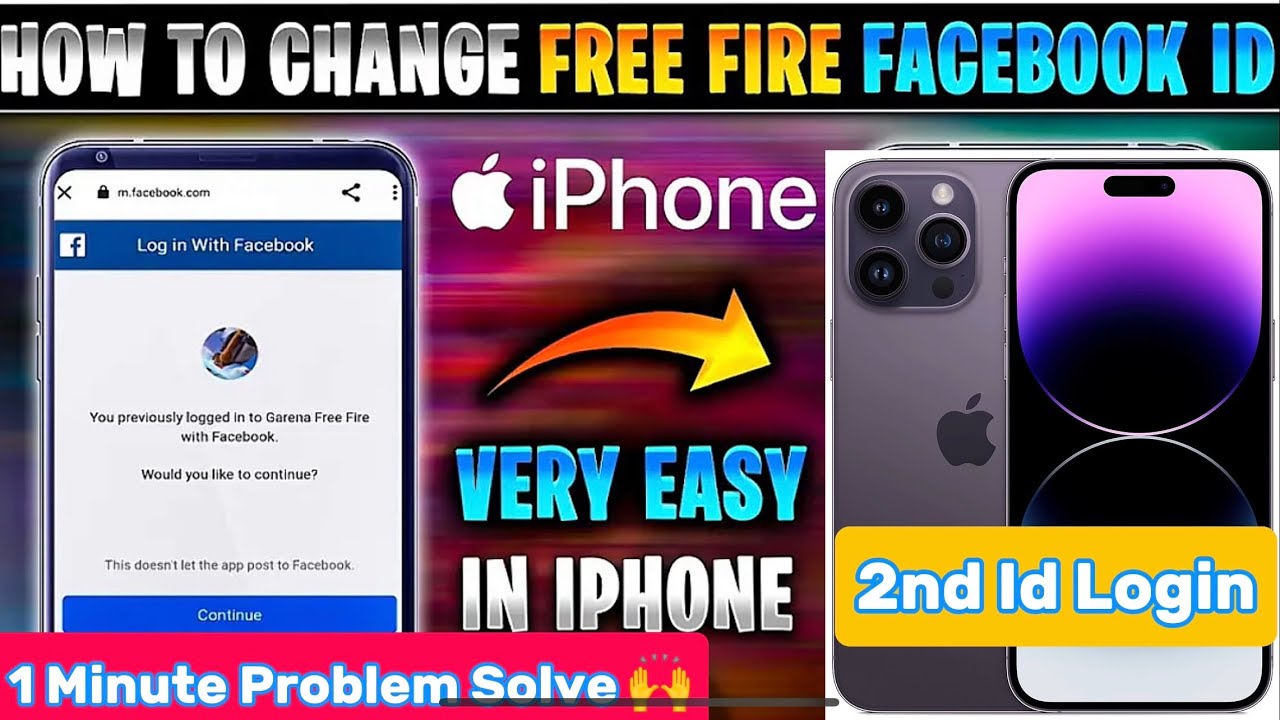 Login Second Facebook Account In Free Fire | Login Other Facebook Account In Free Fire Max in iphone