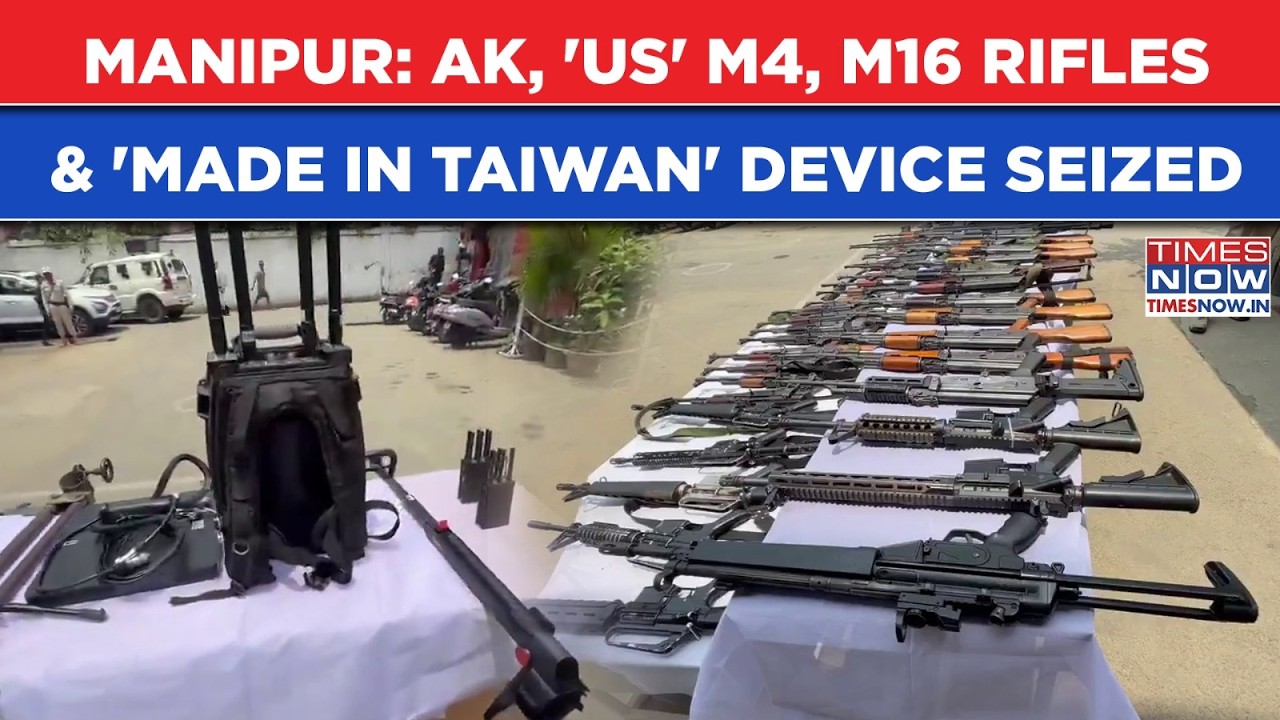 Manipur: US M4, M16, AK Rifles Seized By Forces| UNLF's Imphal Plot Busted? Watch Arms Haul Video
