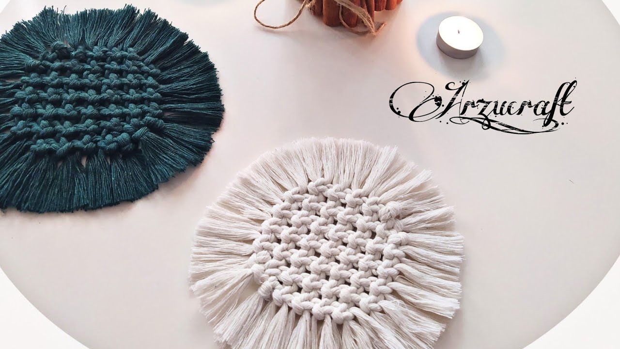 KOLAY ANLATIMLI / MAKROME BARDAK ALTLIĞI /DIY MACRAME COASTER