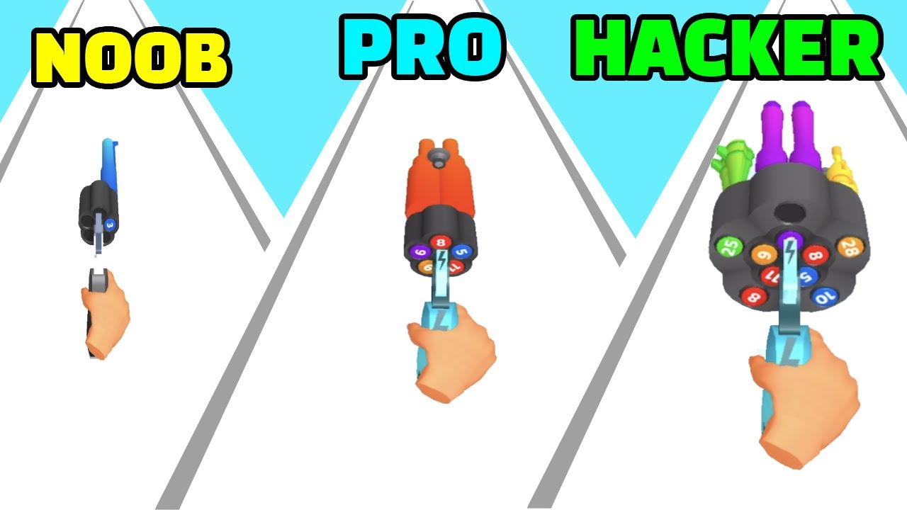 NOOB vs PRO vs HACKER in BARREL POWER RUN