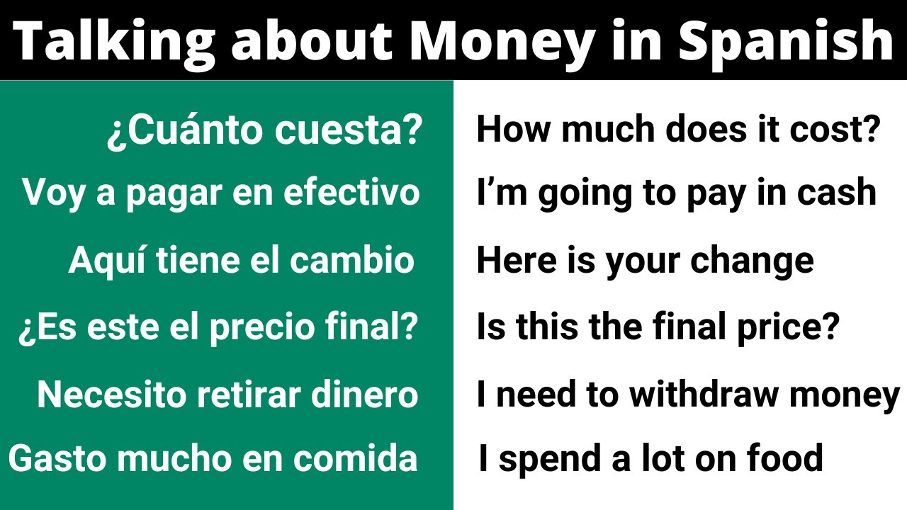 30 Money-related Phrases in Spanish | Learn Spanish