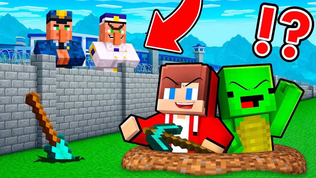 Mikey and JJ DIGGING Tunnel to Escape The Strongest PRISON in Minecraft (Maizen)