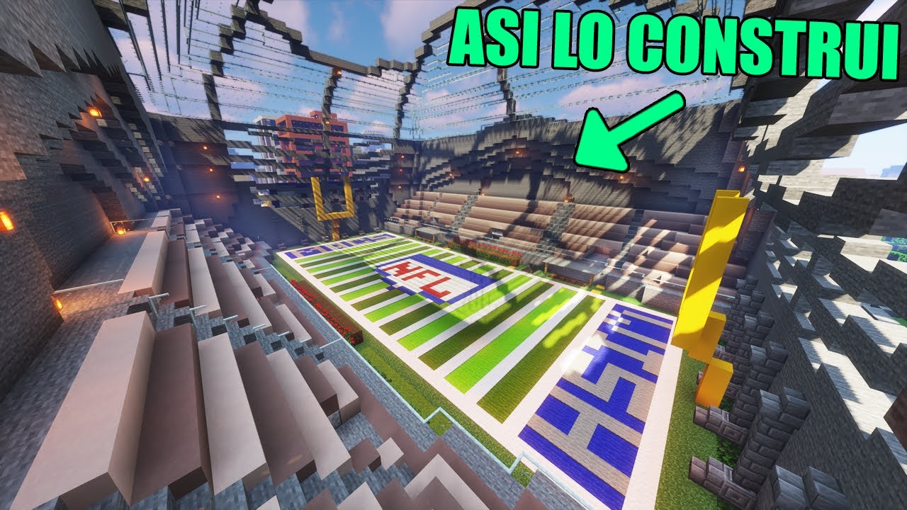 CONSTRUÍ un ESTADIO en MINECRAFT 🏉 (NFL)