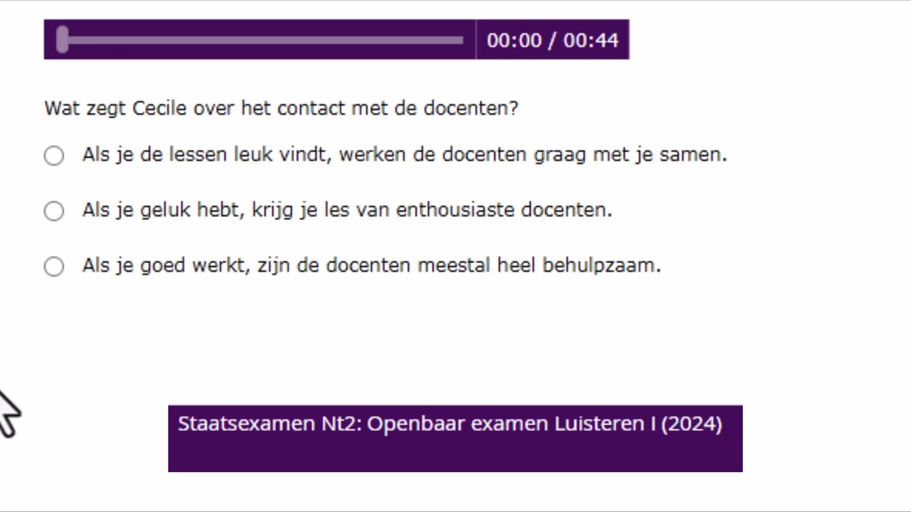 Openbaar examen Luisteren B1 (2024) deel 2