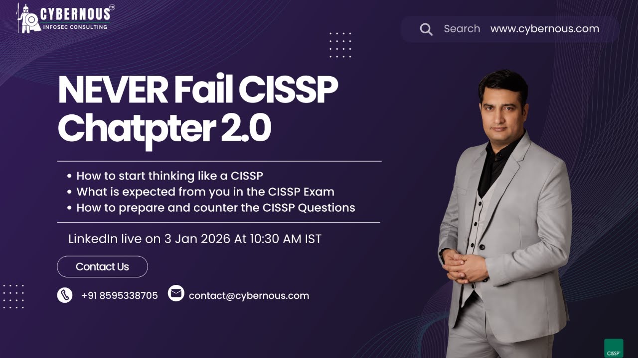CISSP Masterclass &ndash; Domain-1 Mindset | Think Like an Expert for CISSP Success