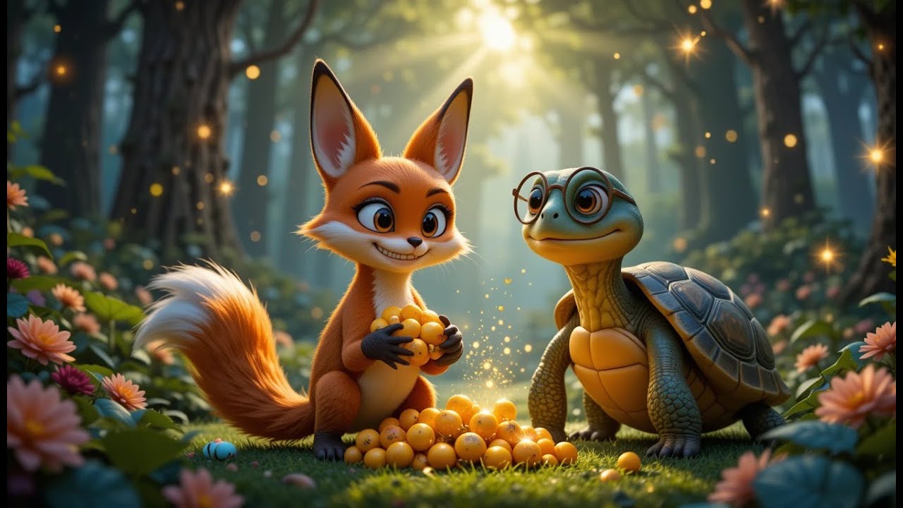 The Selfish Fox and the Wise Turtle | Moral Story | English Moral Stories For Kids