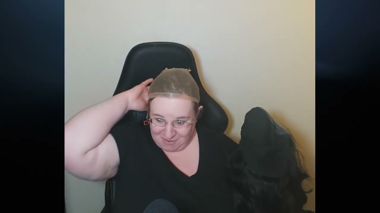 Trying on new wigs