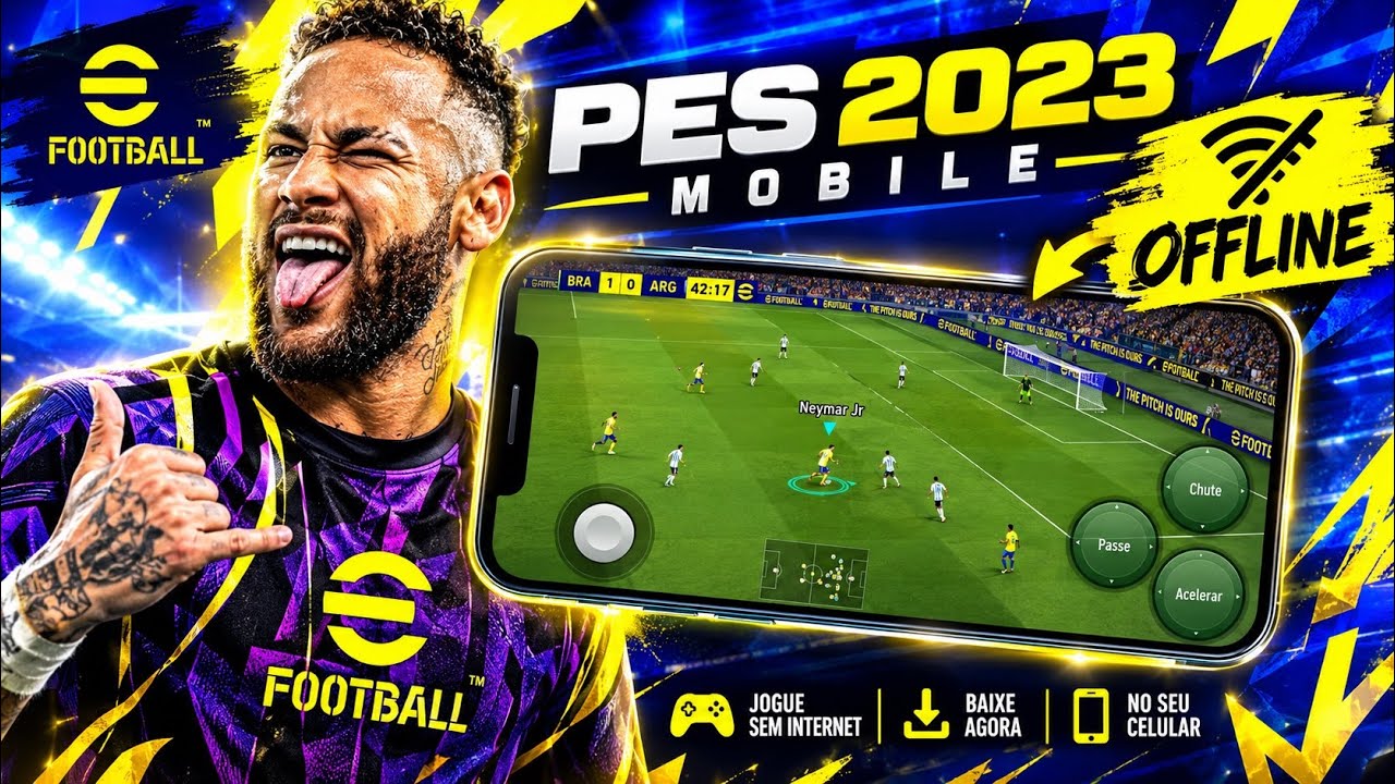 PES 2023 Mobile EST&Aacute; DE VOLTA&hellip; E TEM COMO JOGAR OFFLINE!