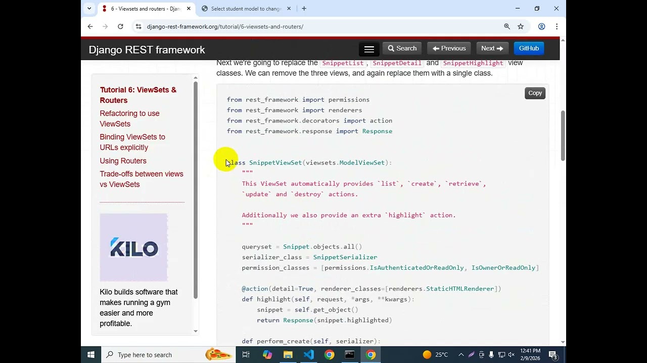 Django REST Framework | Viewsets | Creative Coders