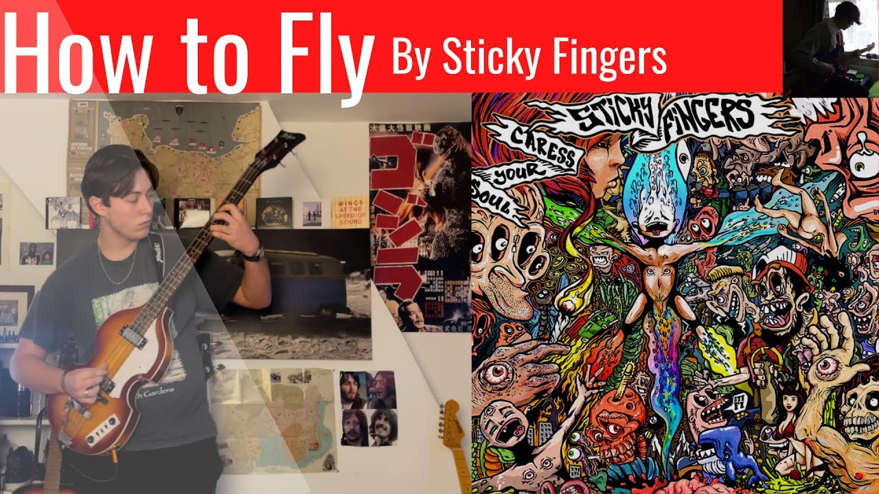 How to Fly by Sticky Fingers (Bass cover With Tab)