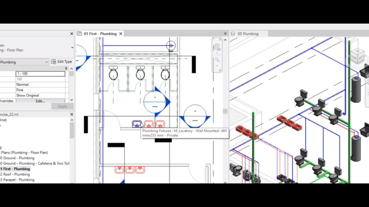Научитесь соединять унитазы в Revit — трубы, фитинги и т.д.