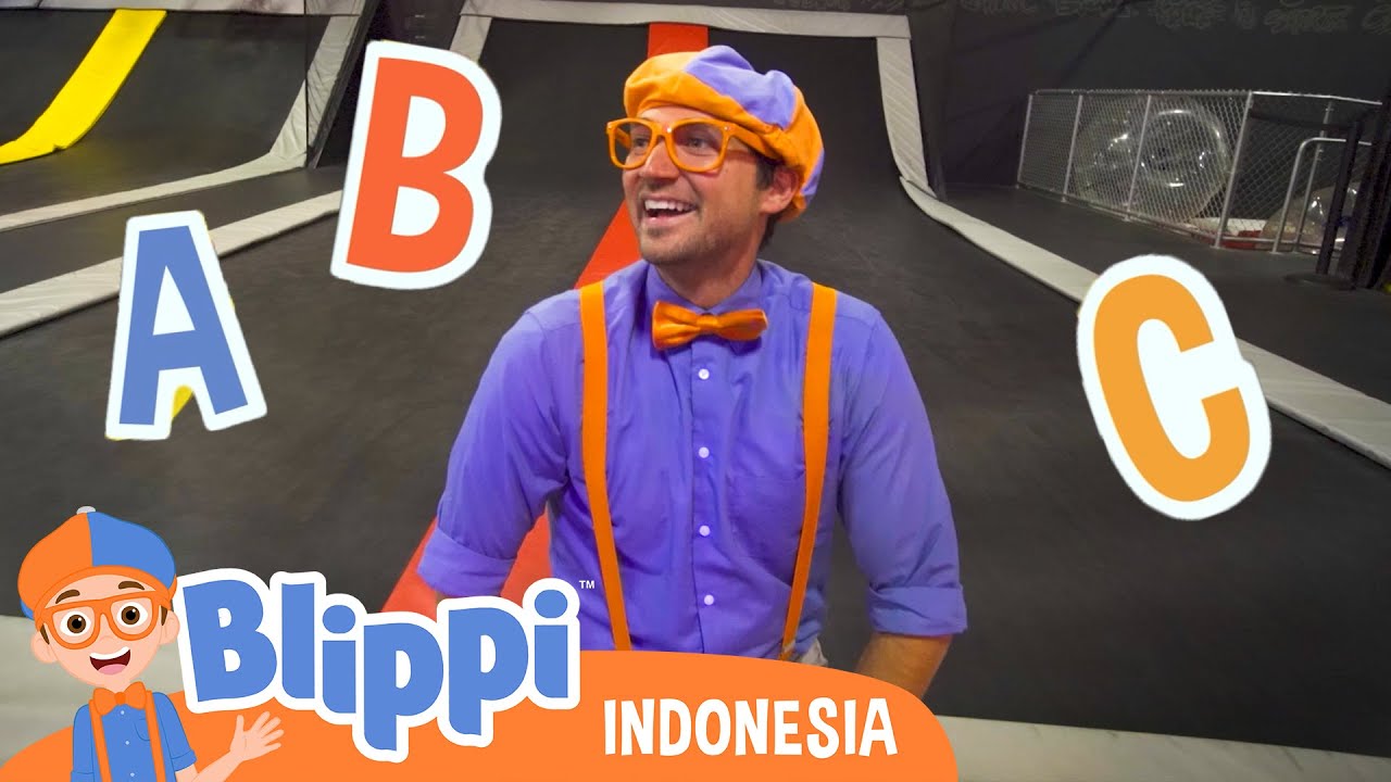 Belajar ABC Di Taman Trampolin | Blippi Bahasa Indonesia - Video Anak-Anak | Petualangan Blippi