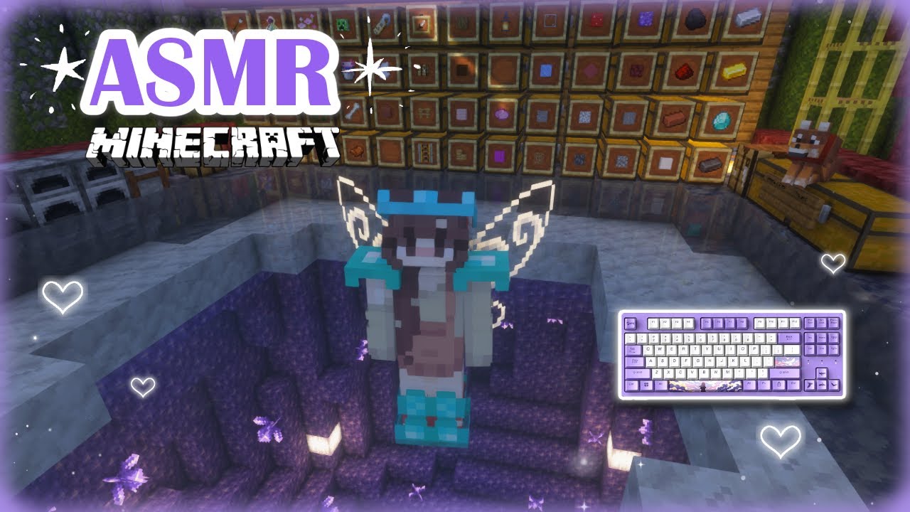 Minecraft ASMR ♡ –  Explaining Modpack 💜 | Keyboard Sounds & Whispering✨