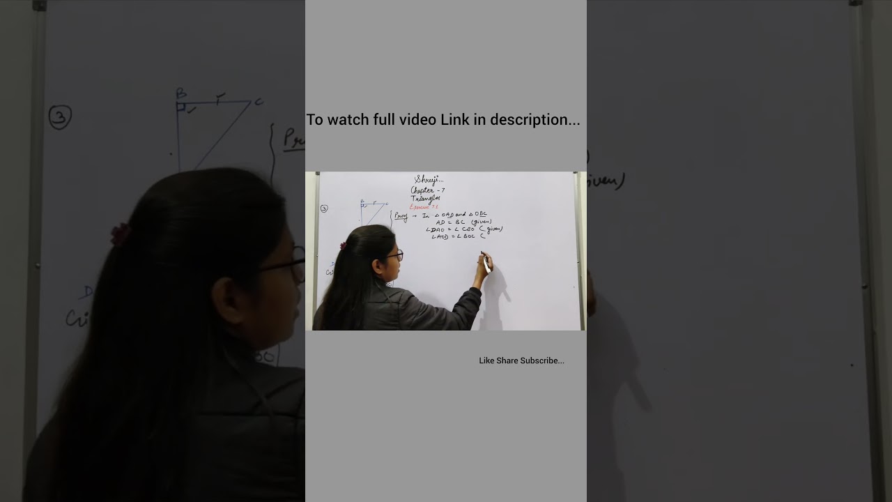 Triangles Ex. 7.1 Q. 3 of Class IX by Preeti Kumawat