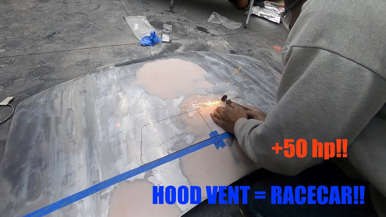 Making A Hood Vent To Drop Engine Bay Heat!