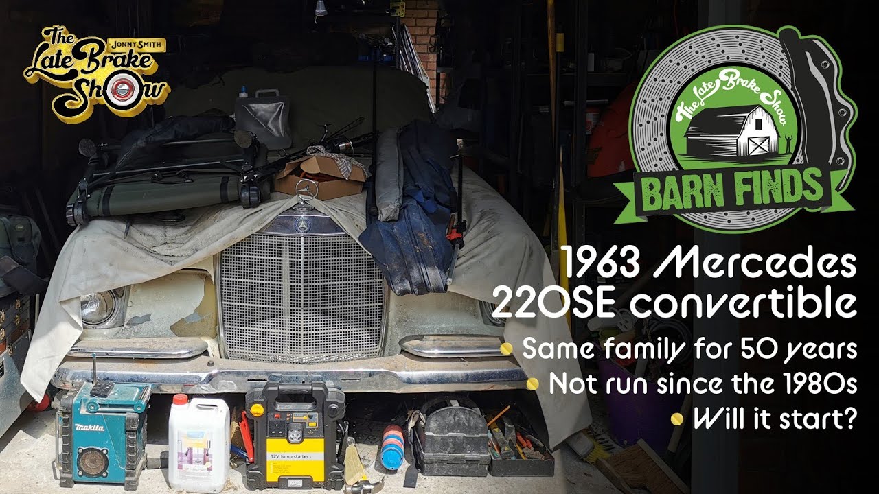 Barn find rare Mercedes W111 convertible survivor - sat for 40 years