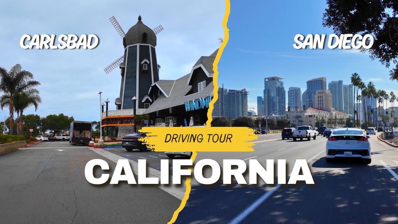 🚗 Carlsbad to San Diego |  Relaxing Coastal Drive via Highway | 4K