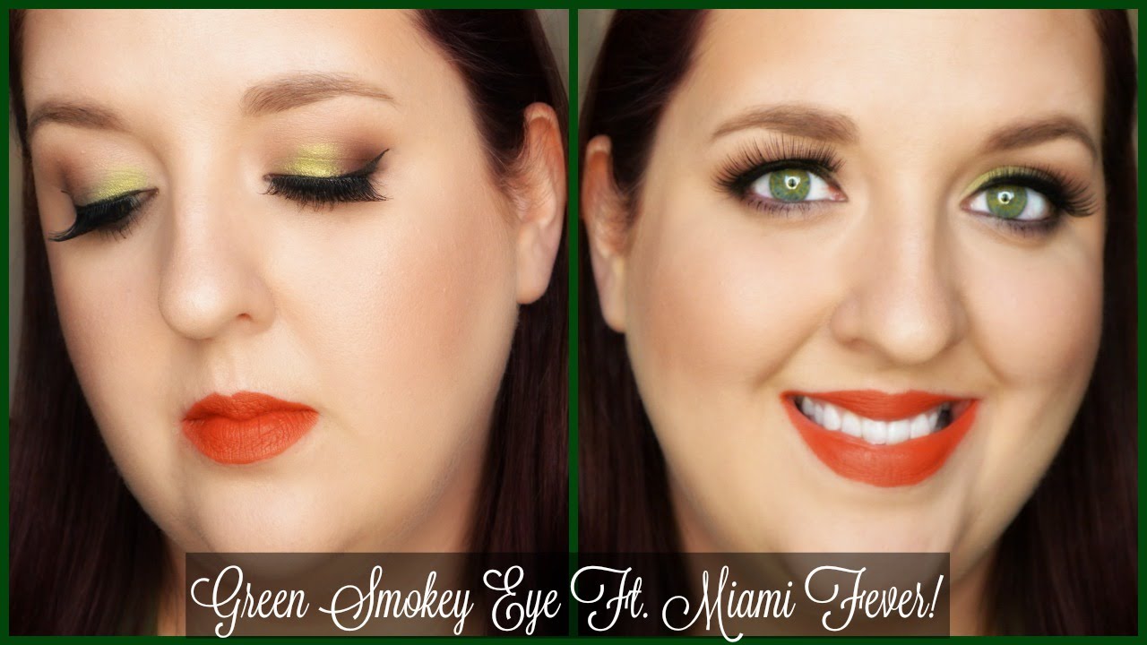 Green Smokey Eye with OFRA Miami Fever Lip!