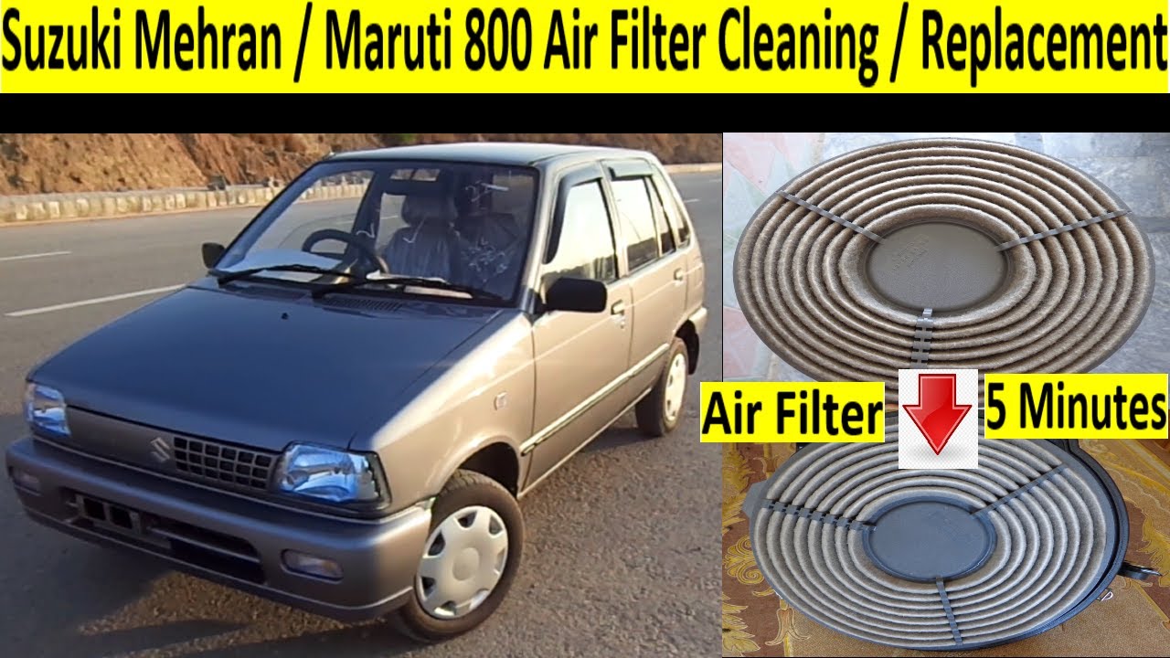 Suzuki Mehran / Maruti 800 Air Filter Cleaning / Replacement in 5 Mins [Urdu / Hindi ] | CarDepth