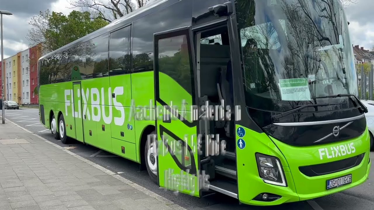 15€ FlixBus Volvo Ride: Aachen to Amsterdam via Eindhoven | Cabin & Highway Views