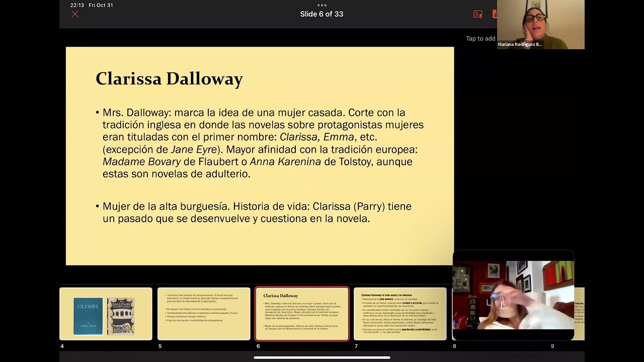 Presentación de Virginia Woolf 
