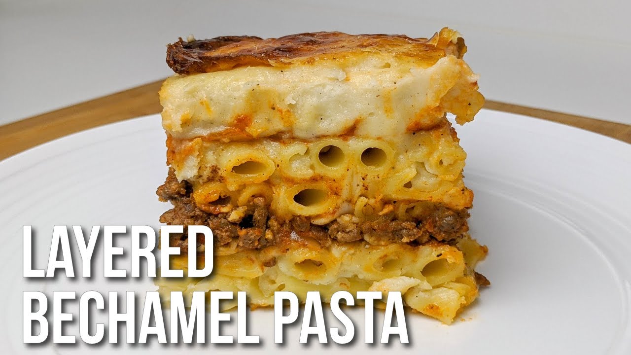 Layered Bechamel Pasta Recipe - Egyptian Macarona bel Bechamel