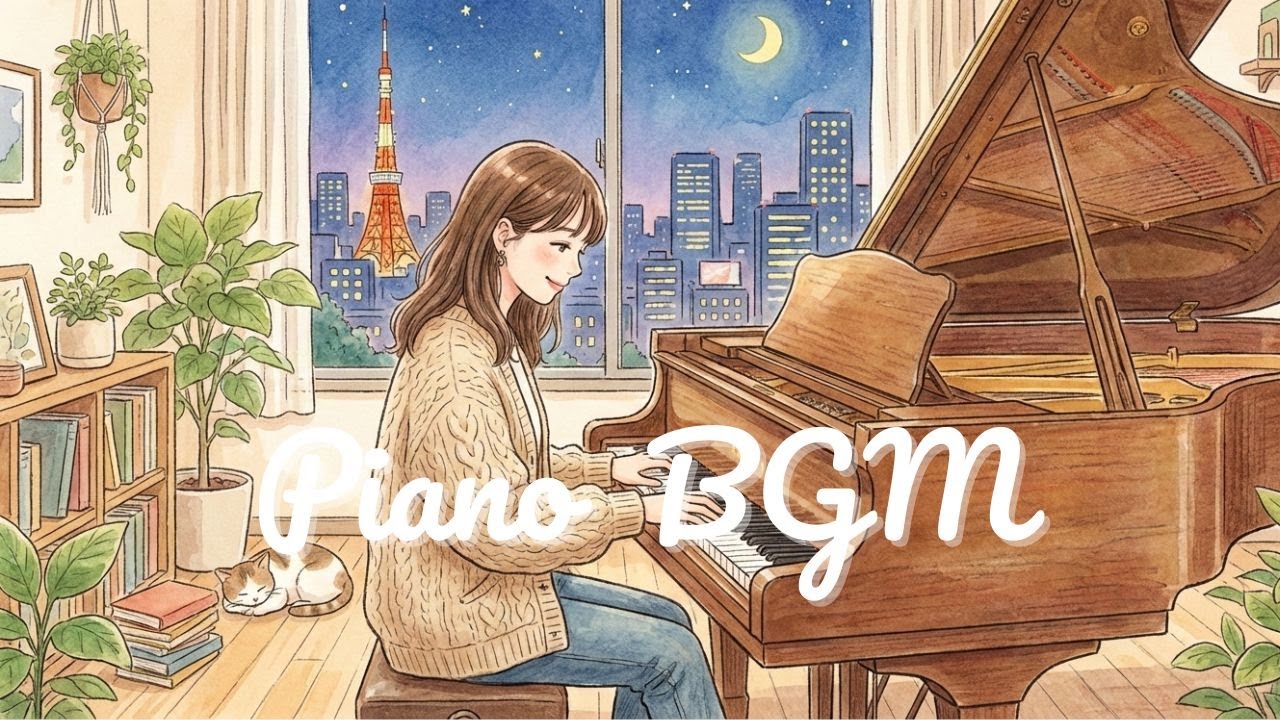 【Piano BGM】Midnight Tokyo Piano