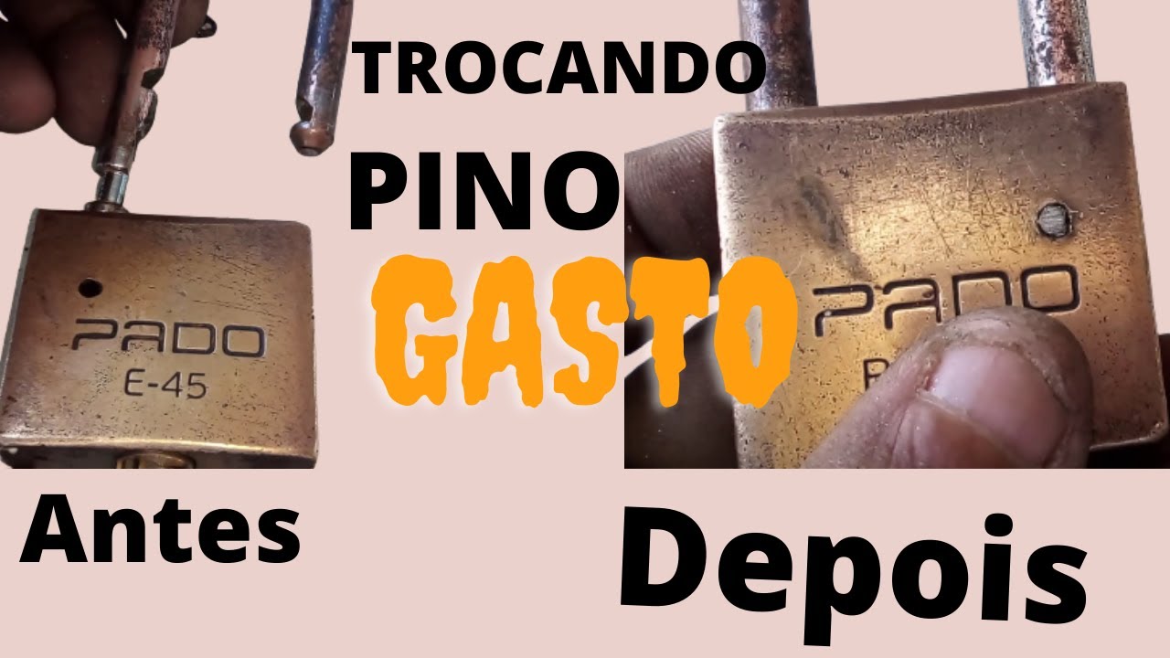 TROCANDO PINO GASTO DO CADEADO ANTES E DEPOIS; CHAVEIRO CESAR