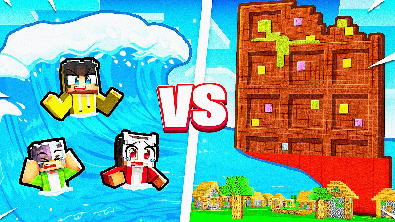 10 Saniye Vs 1 Saat Dubai Çikolatası Tsunamiye Karşı! 🍫 | Minecraft