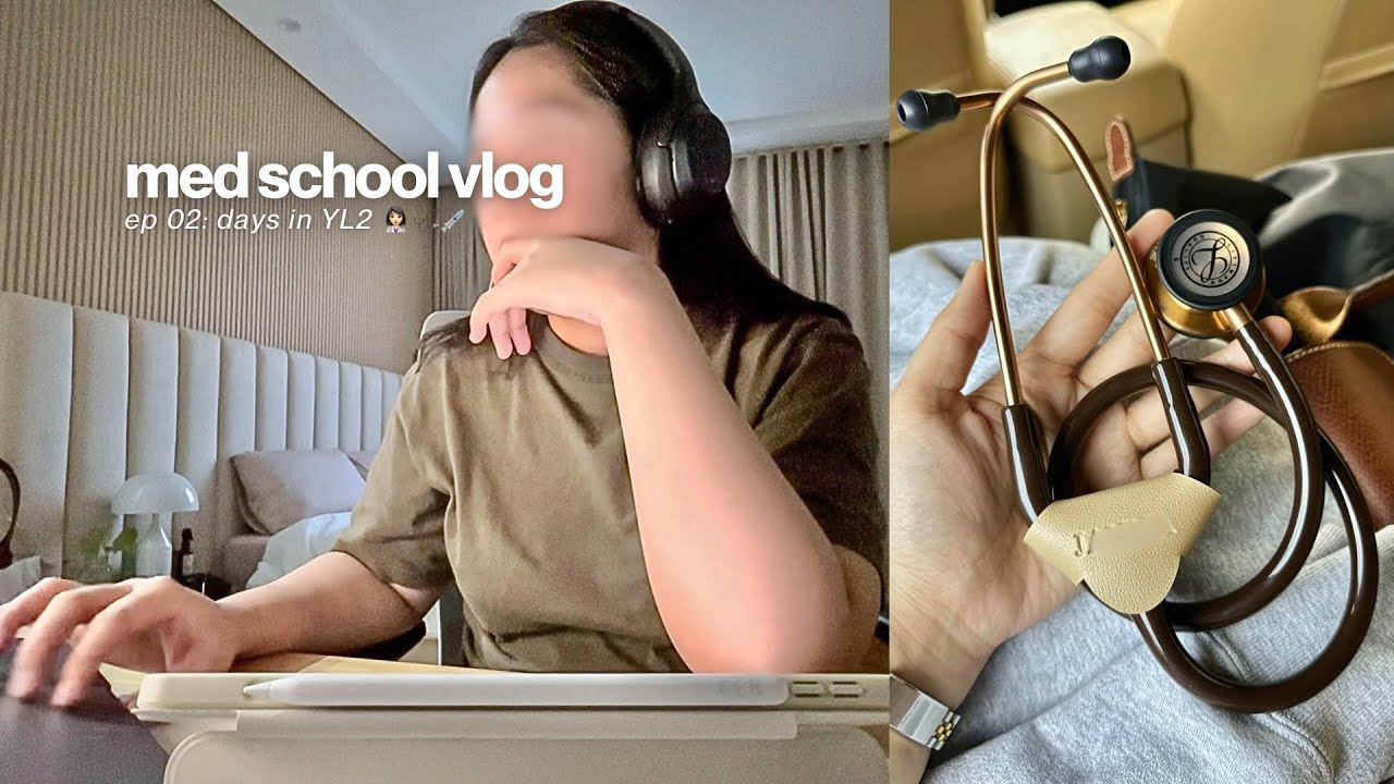 med school vlog 👩🏻‍⚕️🩺 unboxing my first stethoscope, lots of studying, practicing new skills