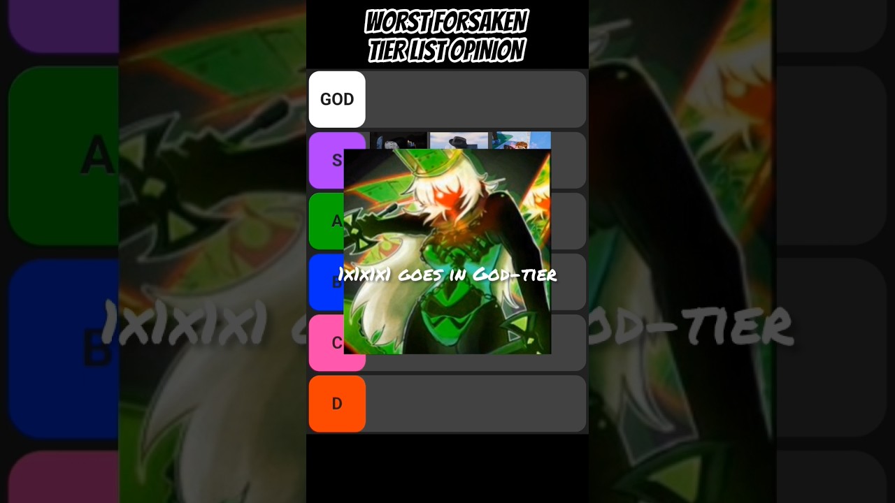 WORST FORSAKEN KILLER TIER LIST OPINION😭 #roblox #robloxforsaken
