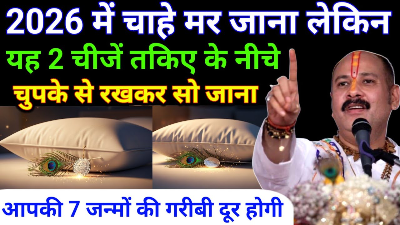  2026 में तकिए के नीचे यह 2 चीजे रखकर चुपचाप सौ जाना, पूरे साल जमकर आयेगा पैसा #pradeepmishra