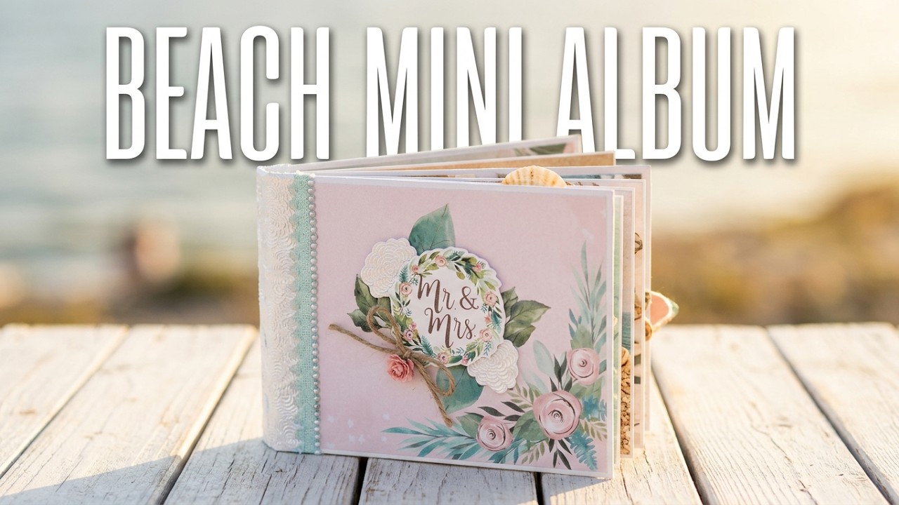 Beachy wedding mini album | Beach theme wedding album |