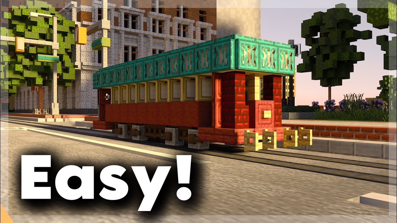 Minecraft Tutorial || How To Build A Tram ( EASY )