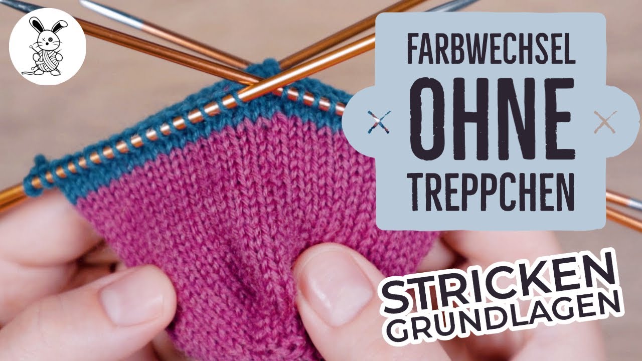Stricken Grundlagen - Farbwechsel ohne Treppchen / Stufen (Jogless Stripes)