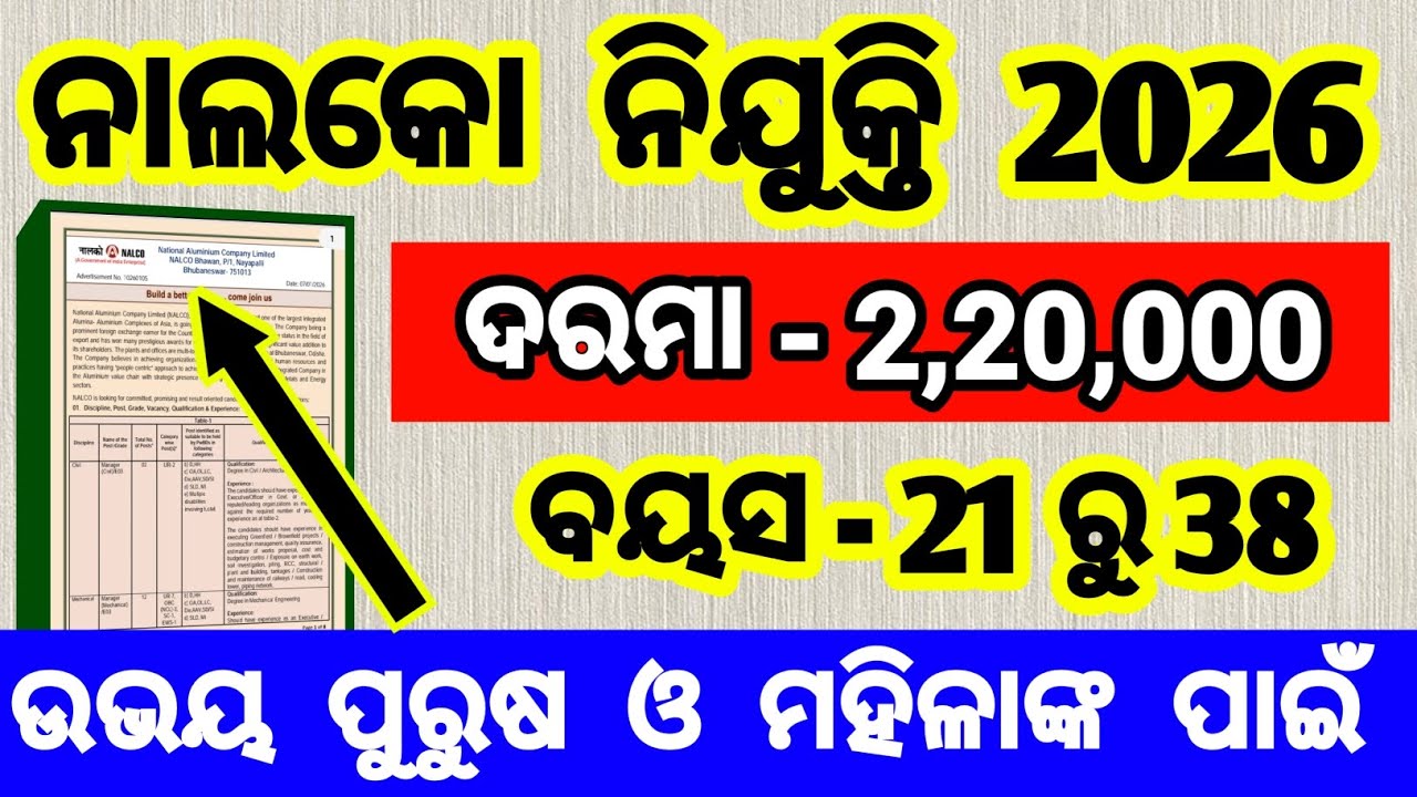 nalco recruitment 2026 | nalco manager recruitment 2026 | nalco recruitment process