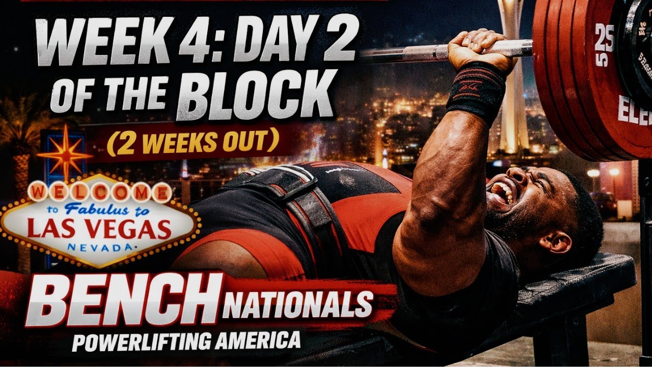 2 Weeks Out Bench Nationals (Powerlifting America) | Week 4 Day 2