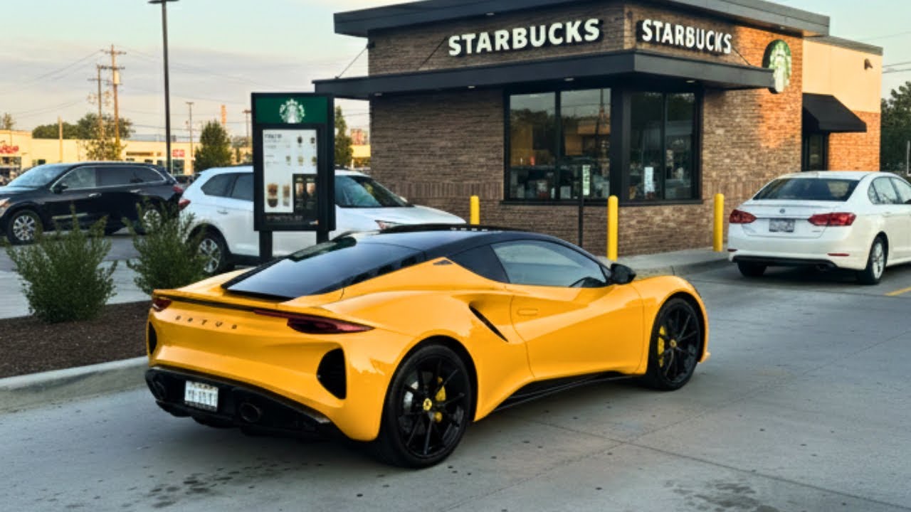 Получаю Starbucks в своем Lotus Emira!